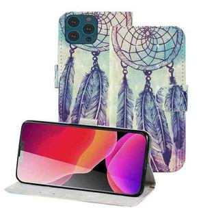 3D Painting Pattern Coloured Drawing Horizontal Flip PU Leather Case with Holder & Card Slots & Wallet For iPhone 13 Pro(Feather Wind Chimes)