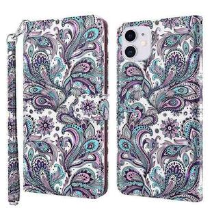 For iPhone 13 Pro 3D Painting Pattern Horizontal Flip TPU + PU Leather Case with Holder & Card Slots & Wallet (Swirl Pattern)