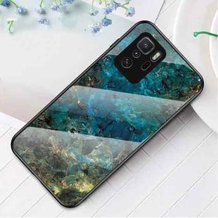For Xiaomi Redmi Note 10 Pro 5G Marble Pattern Glass + TPU Protective Case(Emerald)
