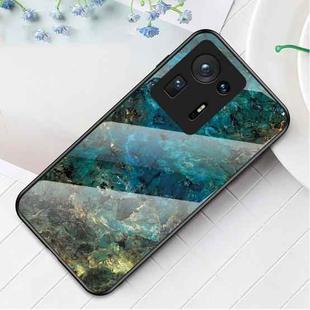 For Xiaomi Mi Mix 4 Marble Pattern Glass + TPU Protective Case(Emerald)