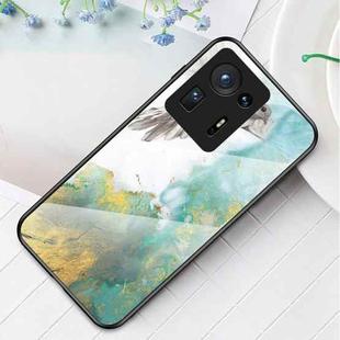 For Xiaomi Mi Mix 4 Marble Pattern Glass + TPU Protective Case(Flying Pigeon)
