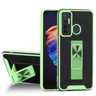 For Tecno Camon 17 Dual-color Skin Feel TPU + PC Magnetic Shockproof Case with Invisible Holder(Green)