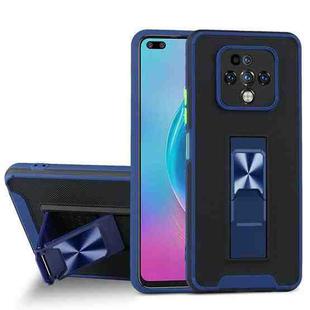 For Tecno Camon 16 Premier Dual-color Skin Feel TPU + PC Magnetic Shockproof Case with Invisible Holder(Blue)