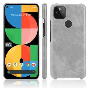For Google Pixel 5a 5G Shockproof Litchi Texture PC + PU Case(Grey)