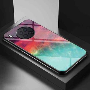 For Huawei Nova 8i Starry Sky Painted Tempered Glass TPU Shockproof Protective Case(Color Starry Sky)
