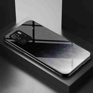 For Xiaomi Poco X3 GT Starry Sky Painted Tempered Glass TPU Shockproof Protective Case(Star Crescent Moon)