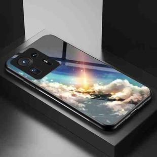 For Xiaomi Mi Mix 4 Starry Sky Painted Tempered Glass TPU Shockproof Protective Case(Bright Stars)