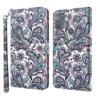 For Motorola Moto G50 3D Painting Pattern Horizontal Flip TPU + PU Leather Case with Holder & Card Slots & Wallet(Swirl Pattern)