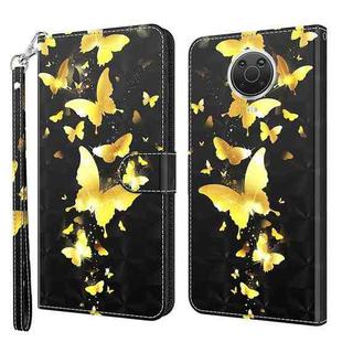 For Nokia G20 / G10 / 6.3 3D Painting Pattern Horizontal Flip TPU + PU Leather Case with Holder & Card Slots & Wallet(Gold Butterflies)