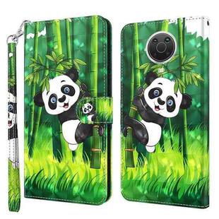 For Nokia G20 / G10 / 6.3 3D Painting Pattern Horizontal Flip TPU + PU Leather Case with Holder & Card Slots & Wallet(Panda Climbing Bamboo)