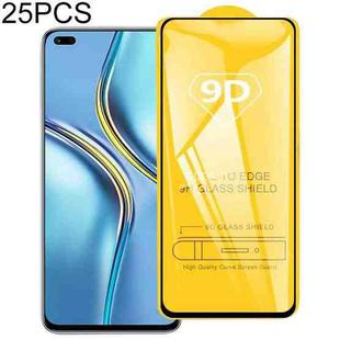 For Honor X20 25 PCS 9D Full Glue Full Screen Tempered Glass Film