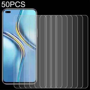 For Honor X20 50 PCS 0.26mm 9H 2.5D Tempered Glass Film