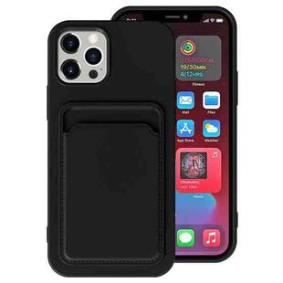 For iPhone 13 mini TPU + Flannel Lining Shockproof Case with Card Slots (Black)