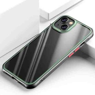 For iPhone 13 mini Beautiful Color TPU + Clear PC Four-corner All-inclusive Shockproof Case (Green)