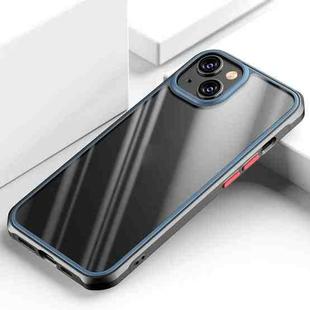For iPhone 13 mini Beautiful Color TPU + Clear PC Four-corner All-inclusive Shockproof Case (Blue)