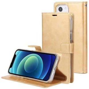 For iPhone 13 GOOSPERY BLUE MOON Crazy Horse Texture Horizontal Flip Leather Case with Holder & Card Slot & Wallet(Gold)