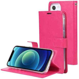 For iPhone 13 GOOSPERY BLUE MOON Crazy Horse Texture Horizontal Flip Leather Case with Holder & Card Slot & Wallet(Rose Red)