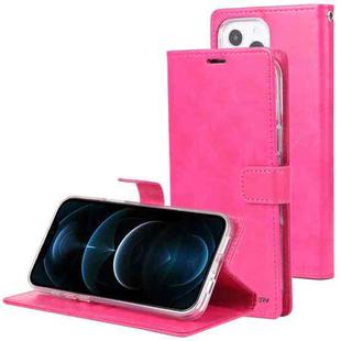 For iPhone 13 Pro GOOSPERY BLUE MOON Crazy Horse Texture Horizontal Flip Leather Case with Holder & Card Slot & Wallet (Rose Red)