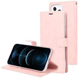 For iPhone 13 Pro Max GOOSPERY BLUE MOON Crazy Horse Texture Horizontal Flip Leather Case with Holder & Card Slot & Wallet (Rose Gold)