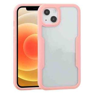 For iPhone 13 Acrylic + TPU 360 Degrees Full Coverage Shockproof Protective Case(Pink)