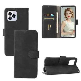 Solid Color Skin Feel Magnetic Buckle Horizontal Flip Calf Texture PU Leather Case with Holder & Card Slots & Wallet For Oukitel C21 Pro(Black)