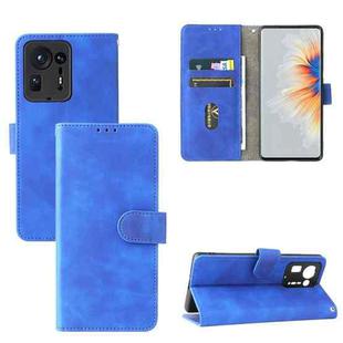 Solid Color Skin Feel Magnetic Buckle Horizontal Flip Calf Texture PU Leather Case with Holder & Card Slots & Wallet For Xiaomi Mix 4(Blue)