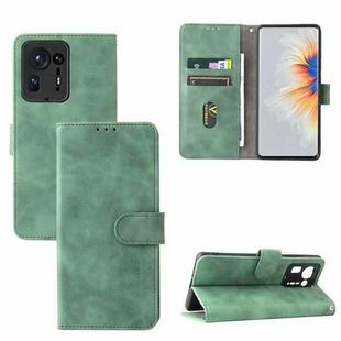 Solid Color Skin Feel Magnetic Buckle Horizontal Flip Calf Texture PU Leather Case with Holder & Card Slots & Wallet For Xiaomi Mix 4(Green)