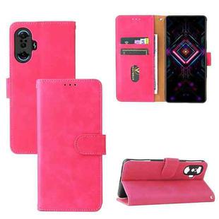 Solid Color Skin Feel Magnetic Buckle Horizontal Flip Calf Texture PU Leather Case with Holder & Card Slots & Wallet For Xiaomi Poco F3 GT / Redmi K40 Gaming(Rose Red)