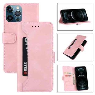For iPhone 13 Pro Reverse Buckle Horizontal Flip PU Leather Case with Holder & Card Slot & Wallet (Rose Gold)