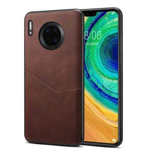 For Huawei Mate 30 Skin Feel PU + TPU Protective Case with Card Slot(Brown)