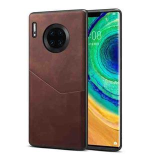 For Huawei Mate 30 Pro Skin Feel PU + TPU Protective Case with Card Slot(Brown)