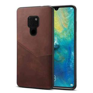 For Huawei Mate 20 Skin Feel PU + TPU Protective Case with Card Slot(Brown)