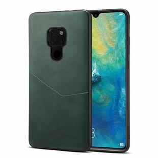 For Huawei Mate 20 Skin Feel PU + TPU Protective Case with Card Slot(Green)