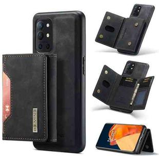 DG.MING M2 Series 3-Fold Multi Card Bag Back Cover Shockproof Case with Wallet & Holder Function For OnePlus 9R(Black)