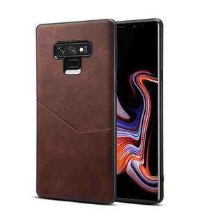 For Samsung Galaxy Note9 Skin Feel PU + TPU Protective Case with Card Slot(Brown)