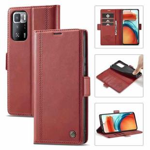 For Xiaomi Redmi Note 10 Pro/Note 10 Pro Max LC.IMEEKE Magnetic Buckle PU + TPU Horizontal Flip Leather Case with Holder & Card Slots & Wallet(Red)