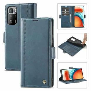 For Xiaomi Redmi Note 10 Pro/Note 10 Pro Max LC.IMEEKE Magnetic Buckle PU + TPU Horizontal Flip Leather Case with Holder & Card Slots & Wallet(Blue)