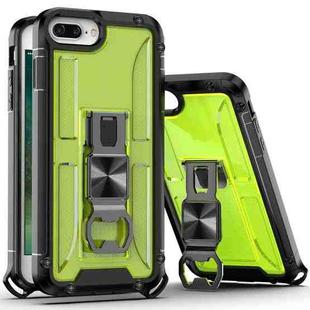 PC + TPU Shockproof Protective Case with Corkscrew Holder For iPhone 8 Plus & 7 Plus(Diamond Yellow)