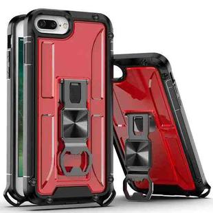 PC + TPU Shockproof Protective Case with Corkscrew Holder For iPhone 8 Plus & 7 Plus(Royal Red)