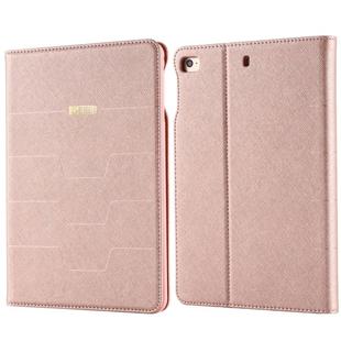 For iPad Mini 2019 & 4 GEBEI PU+TPU Horizontal Flip Protective Case with Holder & Card Slots(Rose Gold)