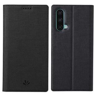 For OnePlus Nord CE 5G ViLi DMX Series Shockproof TPU + PU Leather Magnetic Attraction Horizontal Flip Case with Card Slot & Holder(Black)