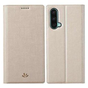 For OnePlus Nord CE 5G ViLi DMX Series Shockproof TPU + PU Leather Magnetic Attraction Horizontal Flip Case with Card Slot & Holder(Gold)