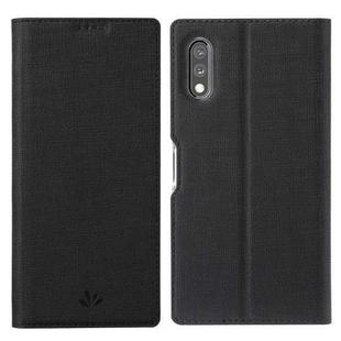 For Sony Xperia Ace II ViLi DMX Series Shockproof TPU + PU Leather Magnetic Attraction Horizontal Flip Case with Card Slot & Holder(Black)