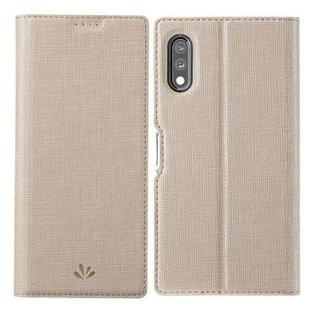 For Sony Xperia Ace II ViLi DMX Series Shockproof TPU + PU Leather Magnetic Attraction Horizontal Flip Case with Card Slot & Holder(Gold)