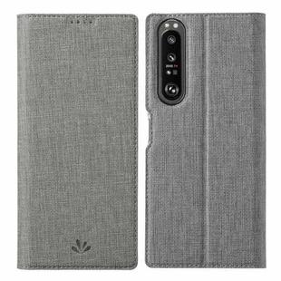 For Sony Xperia 1 III ViLi DMX Series Shockproof TPU + PU Leather Magnetic Attraction Horizontal Flip Case with Card Slot & Holder(Grey)