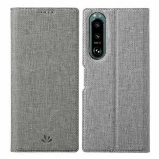 For Sony Xperia 5 III ViLi DMX Series Shockproof TPU + PU Leather Magnetic Attraction Horizontal Flip Case with Card Slot & Holder(Grey)