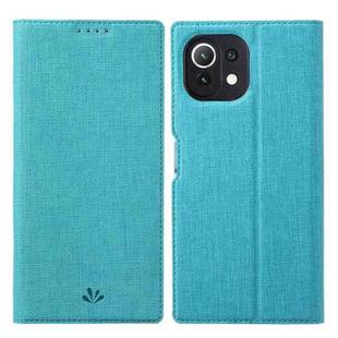 For Xiaomi Mi 11 Lite ViLi DMX Series Shockproof TPU + PU Leather Magnetic Attraction Horizontal Flip Case with Card Slot & Holder(Blue)