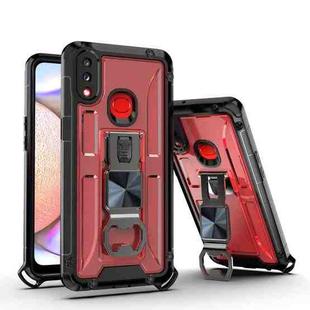 PC + TPU Shockproof Protective Case with Corkscrew Holder For Samsung Galaxy A10s(Royal Red)
