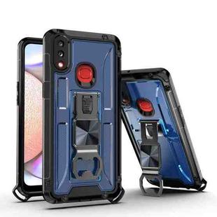 PC + TPU Shockproof Protective Case with Corkscrew Holder For Samsung Galaxy A10s(Sapphire Blue)