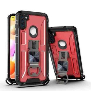 PC + TPU Shockproof Protective Case with Corkscrew Holder For Samsung Galaxy A11(Royal Red)